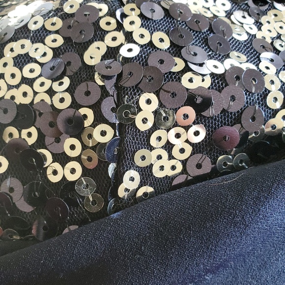 Navy Bodycon Dress with Sequins - Picture 2 of 3